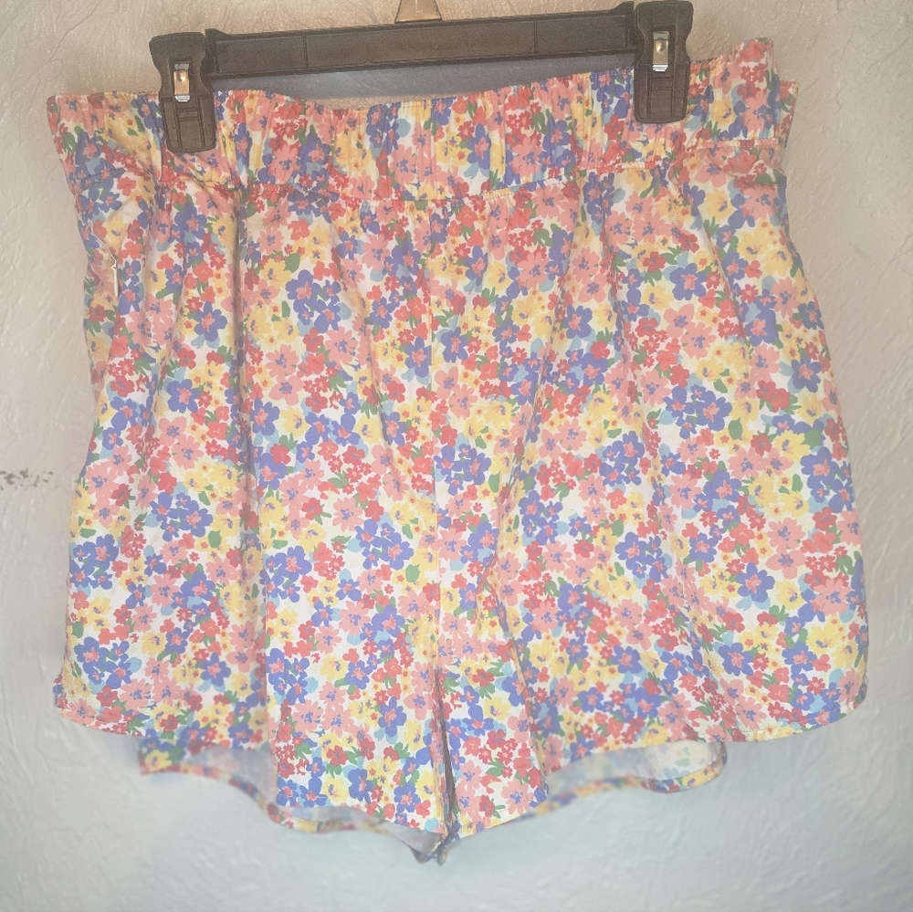Old Navy Active Floral Running Shorts Lined Elastic Waist Plus Size 3X